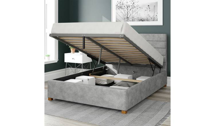 Aspire Ottoman Bedframe Silver Double - British product