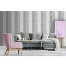 Superfresco Milan Stripe Silver wallpaper 52cm x 10m roll (British brand)
