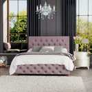 LLB Double Ottoman Bedframe in Blush, UK version
