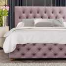 LLB Double Ottoman Bedframe in Blush, UK version