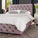 LLB Double Ottoman Bedframe in Blush, UK version