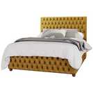 LLB Velvet Double Ottoman Bedframe Ochre, UK version