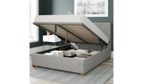 Aspire double ottoman bedframe light silver - British product