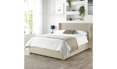 Argos CL Soho Twill Ottoman Bedframe Natural Storage Bedframe Kingsize- Buy online at McGrocer
