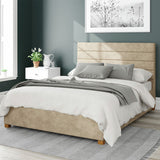Argos Aspire Kelly Linen Double Ottoman Storage Bedframe in Beige- Buy online at McGrocer