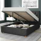 Aspire Olivier Twill Kingsize Ottoman Bed Frame Charcoal - British product