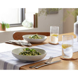 Habitat stoneware pasta bowls matte white 4 piece, imported from the UK