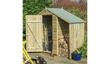 Rowlinson Shiplap Oxford-skur med utvendig oppbevaringsskur, 4x3 m