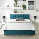 CL Boutique Velvet Kingsize Ottoman Bedframe Emerald - British product