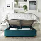 CL Boutique Velvet Kingsize Ottoman Bedframe Emerald - British product