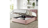CL Boutique Double Ottoman Bedframe in Blush - British product