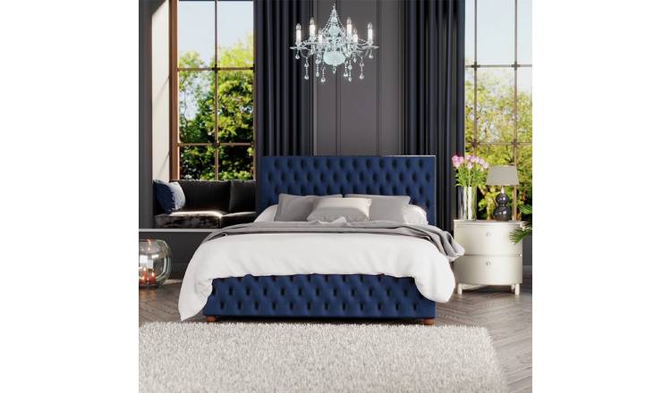 LLB Ottoman Bedframe Navy Kingsize, UK version