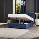 LLB Ottoman Bedframe Navy Kingsize, UK version
