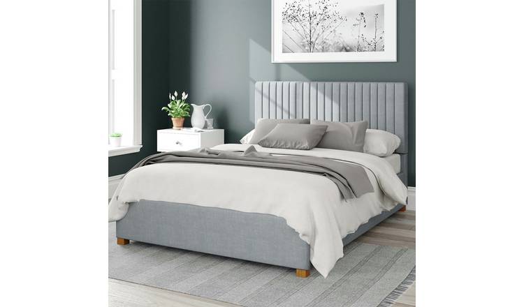 Aspire Grant Weave Kingsize Ottoman Bedframe - Sky Blue