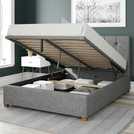 Aspire Hepburn Twill Super King Ottoman Bedframe Grey - British product