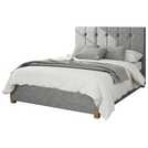 Aspire Hepburn Twill Super King Ottoman Bedframe Grey - British product
