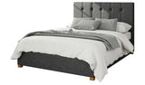 Argos Aspire Hepburn Twill Kingsize Ottoman Storage Bedframe - Charcoal- Buy online at McGrocer