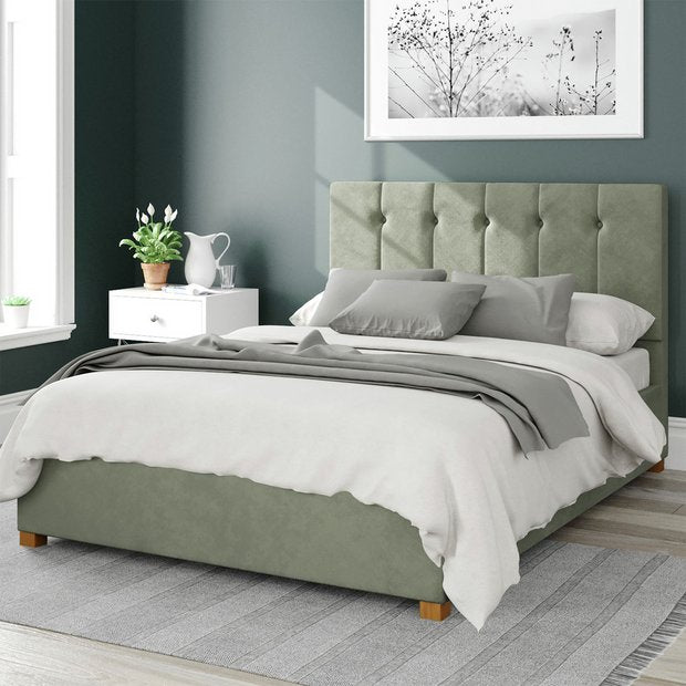 Aspire Hepburn Double Ottoman Bedframe in Duck Egg - British product