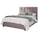 Aspire Hepburn Velvet Double Ottoman Bedframe in Blush - British product