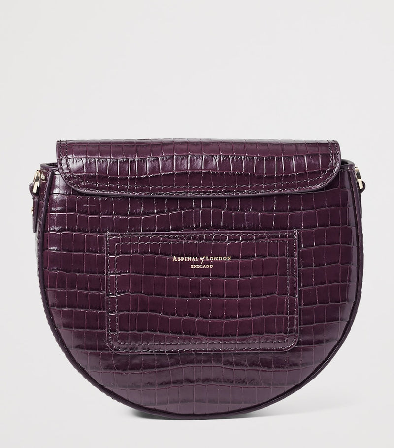 Aspinal of London croc-embossed Portobello cross-body bag, imported from the UK