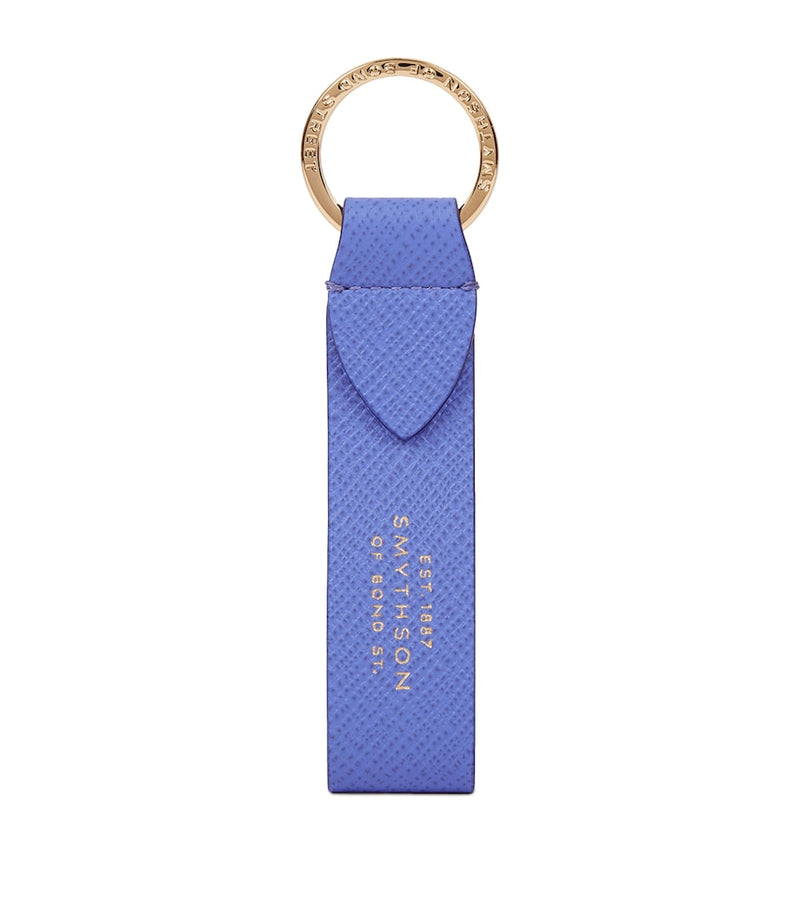 Smythson Panama keyring in calfskin leather (British brand)