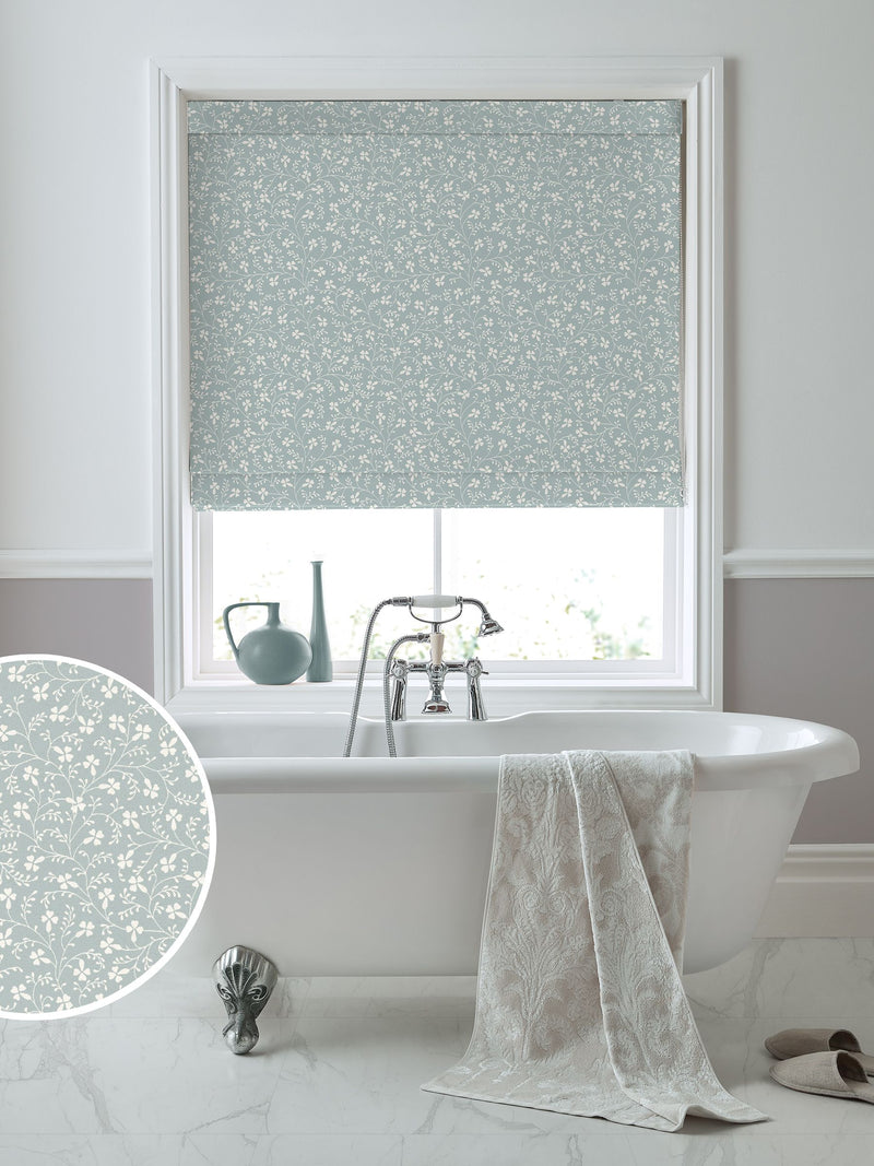 Laura Ashley Campion roman blind duck egg 100% cotton (British brand)