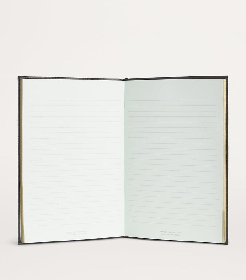 Harrods leather A5 notebook with lined pages - British product