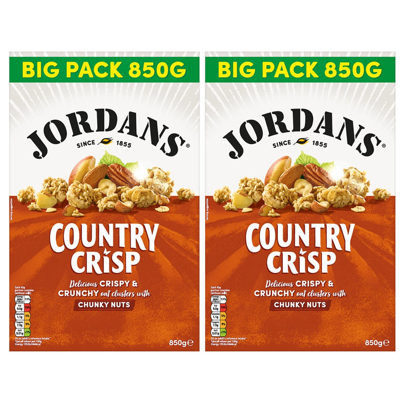 Jordans Country Crisp Chunky Nuts cereal 2 x 850g, UK version