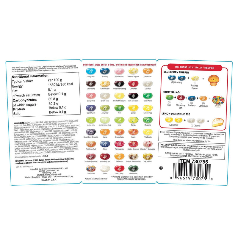 Kirkland Signature Jelly Belly jelly beans 1.8kg, UK version
