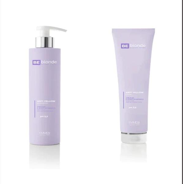 Emmebi Be Blonde anti yellow shampoo and hair mask set 250ml - British product