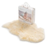 Bowron lambskin baby rug neutral 80x55cm - British product