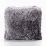 Bowron double-sided sheepskin cushion Dover Grey 35x35cm, UK version