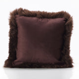 Bowron sheepskin cushion brown 35x35cm, imported from the UK