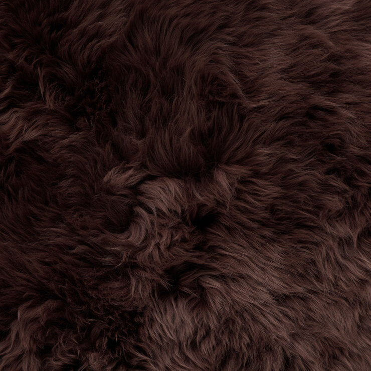 Bowron sheepskin cushion brown 35x35cm, imported from the UK