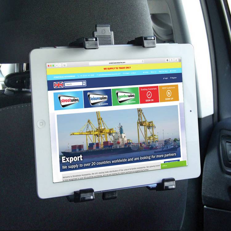 Streetwize in car tablet headrest bracket (British brand)
