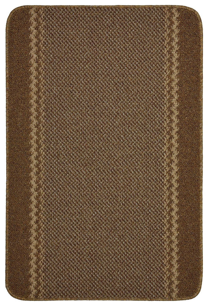 Kilkis textured brown cut pile rug 67x100cm, UK version