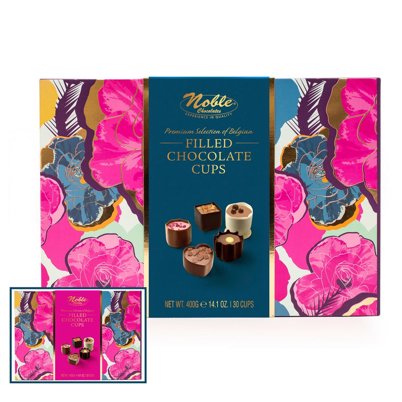 Noble Belgian chocolate cups gift box 400g, imported from the UK