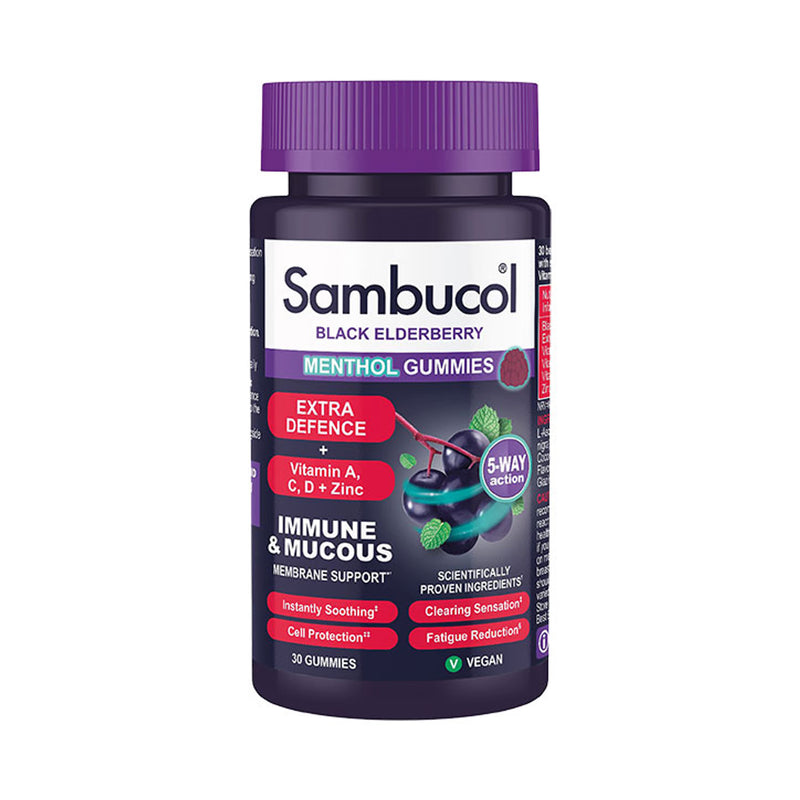 Sambucol Extra Defence Menthol gummies 30, UK version