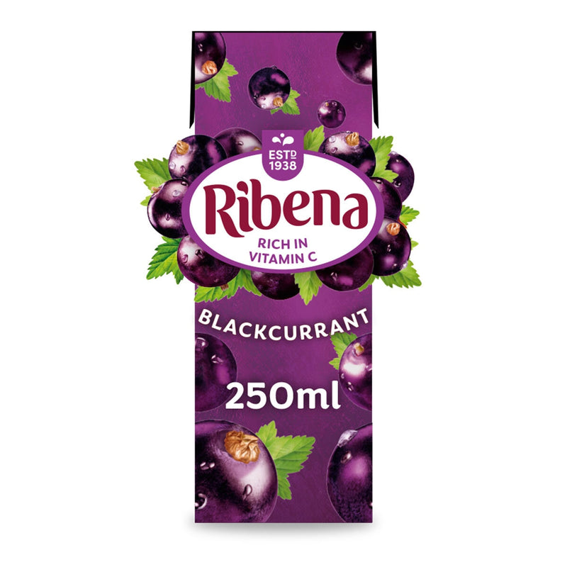 Ribena blackcurrant juice drink 24 x 250ml, imported from the UK