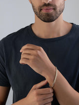 Next Beaverbrooks Gold Plated Men's Curb Bracelet 20cm- Buy online at McGrocer