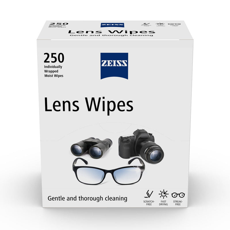 Zeiss lens cleaning wipes 250 wipes (British brand)