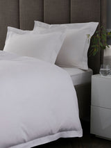White Cotton Rich Oxford Duvet Cover and Pillowcase Set