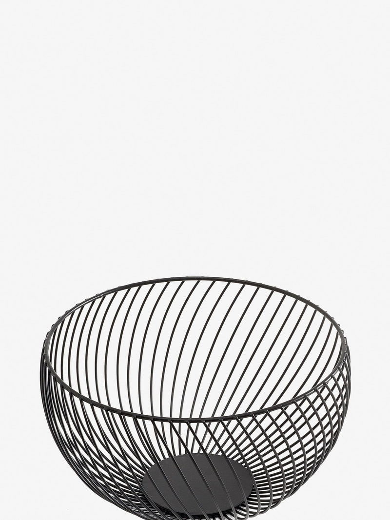 Black wire fruit bowl - British product