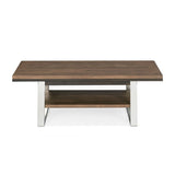 Bentley Designs Tivoli dark oak coffee table brushed nickel frame, UK version