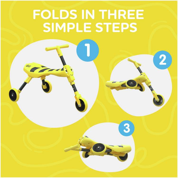 Scuttlebug Bumble ride-on yellow and black - British product