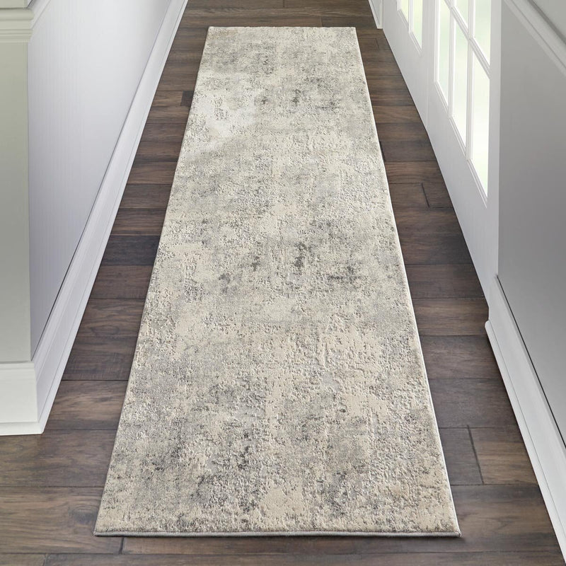 Nourison Mottled Grey Runner rug 66 x 236 cm, imported from the UK