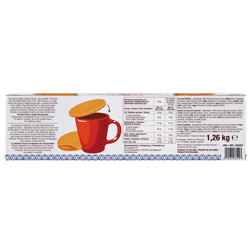 Le Chic Patissier Stroopwafels caramel syrup filled 40 pack, UK version
