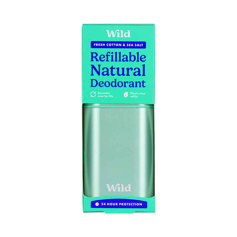 WILD Fresh Cotton & Sea Salt deodorant starter pack - British product