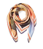 Aspinal of London silk scarf watercolour sunset 90cm, imported from the UK