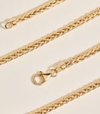 Azlee small woven chain necklace 18kt yellow gold (British brand)